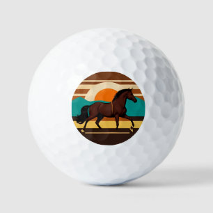 Vintage-Illustration eines Pferdes Golfball