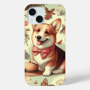 Vintage-Illustration eines walisischen Corgi Cardi Case-Mate iPhone Hülle