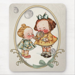 Vintage-Illustration für Kleinkinder auf Mousepad