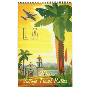 Vintage Illustration International Travel Posters Kalender