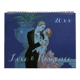 Vintage Illustration Liebe und Romantik Kalender