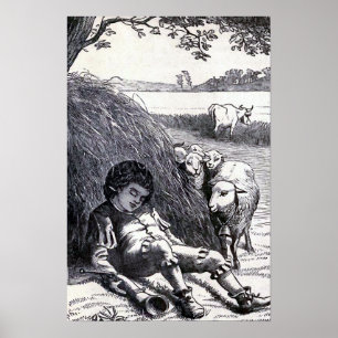 Vintage Illustration "Little Boy Blue" Poster