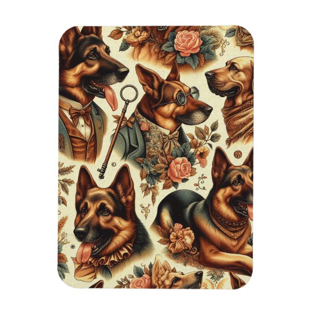 Vintage Illustration Magnet (Vertikal)