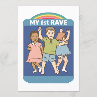 Vintage Illustration meines 1. Rave Einladung