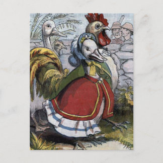 Vintage Illustration "Old Mother Goose" Postkarte