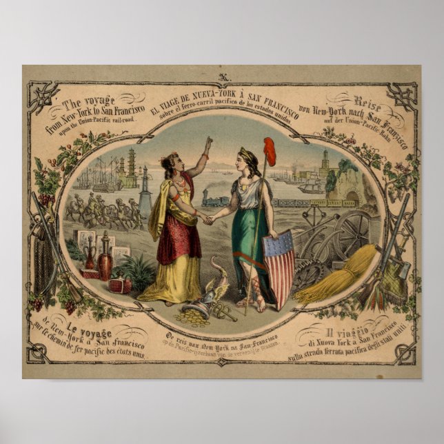 Vintage-Illustration Poster (Vorne)
