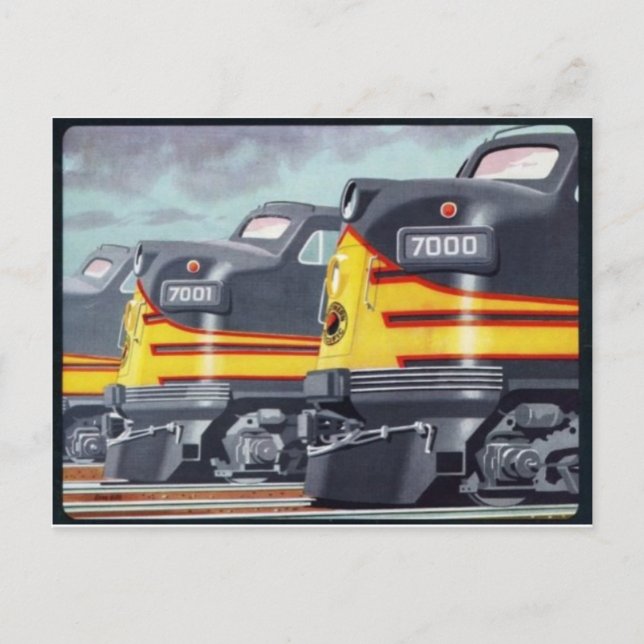 Vintage Illustration Postkarte (Vorderseite)