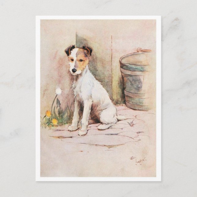 Vintage Illustration Postkarte (Vorderseite)