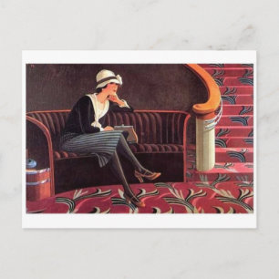 Vintage Illustration Postkarte