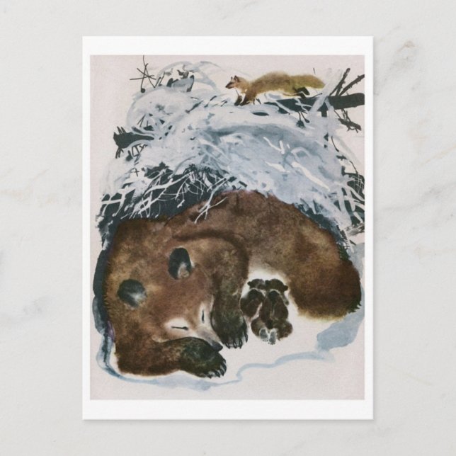 Vintage Illustration Postkarte (Vorderseite)