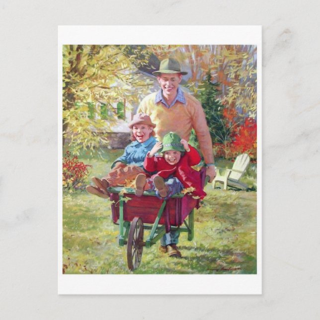 Vintage Illustration Postkarte (Vorderseite)