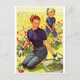 Vintage Illustration Postkarte