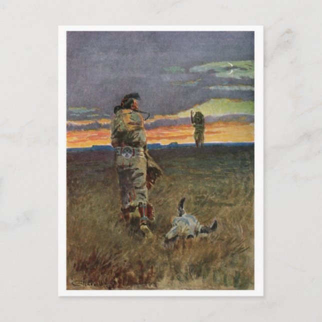 Vintage Illustration Postkarte (Vorderseite)