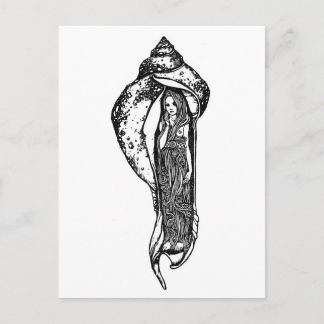 Vintage Illustration Postkarte (Vorderseite)