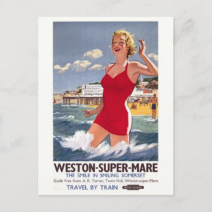 Vintage Illustration Postkarte