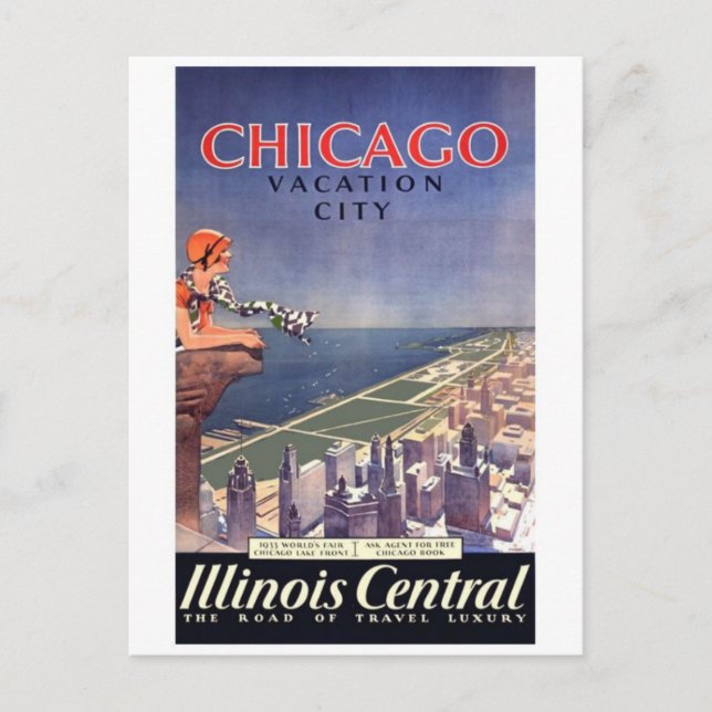 Vintage Illustration Postkarte (Vorderseite)