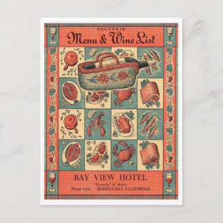 Vintage Illustration Postkarte