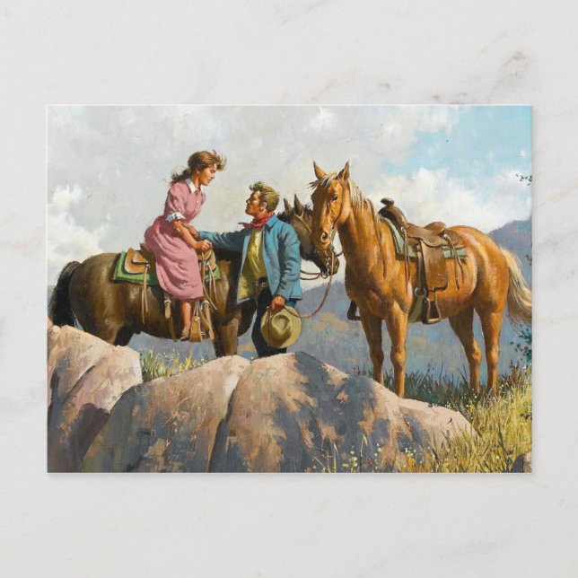 Vintage Illustration Postkarte (Vorderseite)