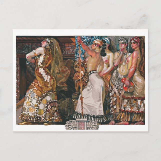 Vintage Illustration Postkarte (Vorderseite)