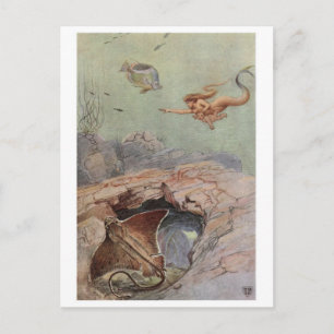 Vintage Illustration Postkarte