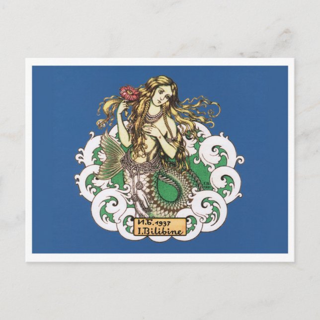 Vintage Illustration Postkarte (Vorderseite)