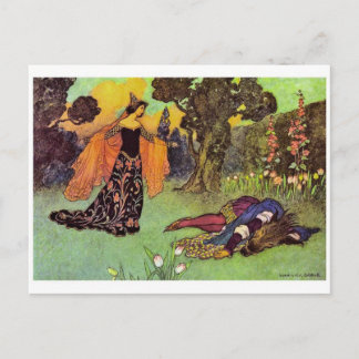 Vintage Illustration Postkarte