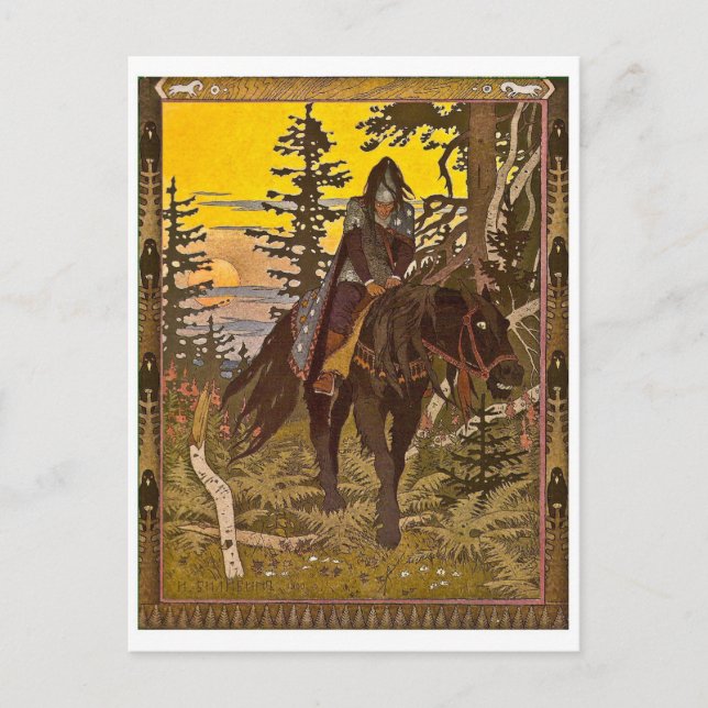 Vintage Illustration Postkarte (Vorderseite)