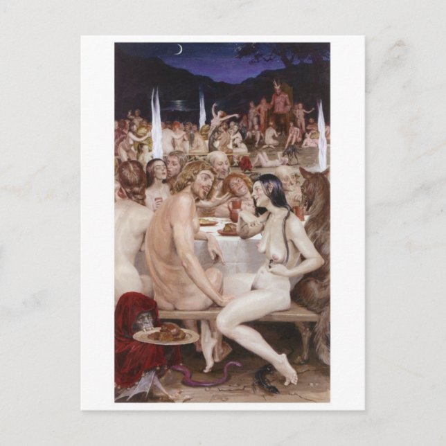 Vintage Illustration Postkarte (Vorderseite)