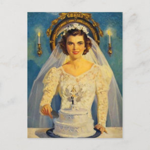 Vintage Illustration Postkarte