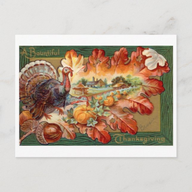 Vintage Illustration Postkarte (Vorderseite)