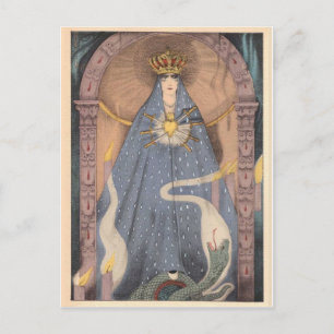 Vintage Illustration Postkarte