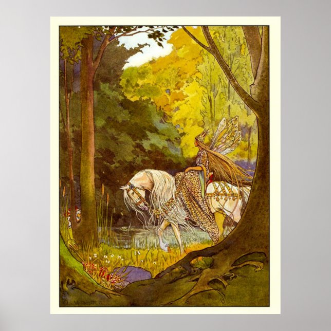 Vintage Illustration Princess of the Elves Poster (Vorne)