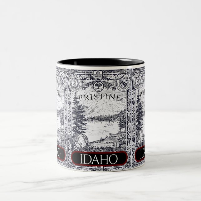 Vintage Illustration Pristine Idaho Tasse (Mittel)