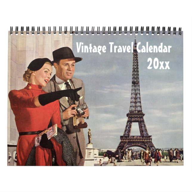 Vintage Illustration Reise und Transport Kalender (Titelbild)