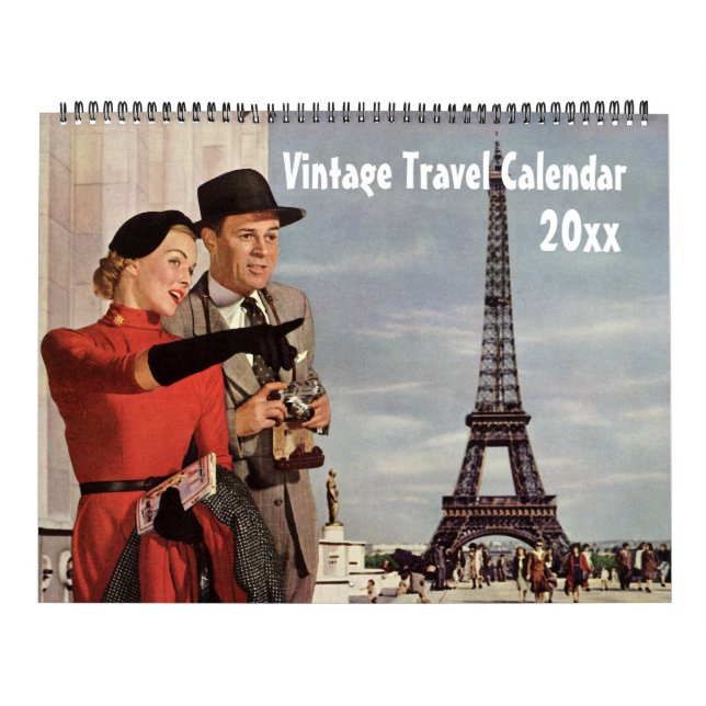 Vintage Illustration Reise und Transport Kalender (Titelbild)