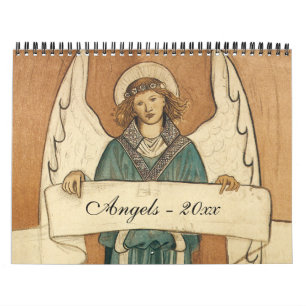 Vintage-Illustration religiöse Engel, religiös Kalender