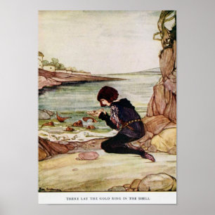 Vintage Illustration Rie Cramer Grimm's Fairy Tale Poster