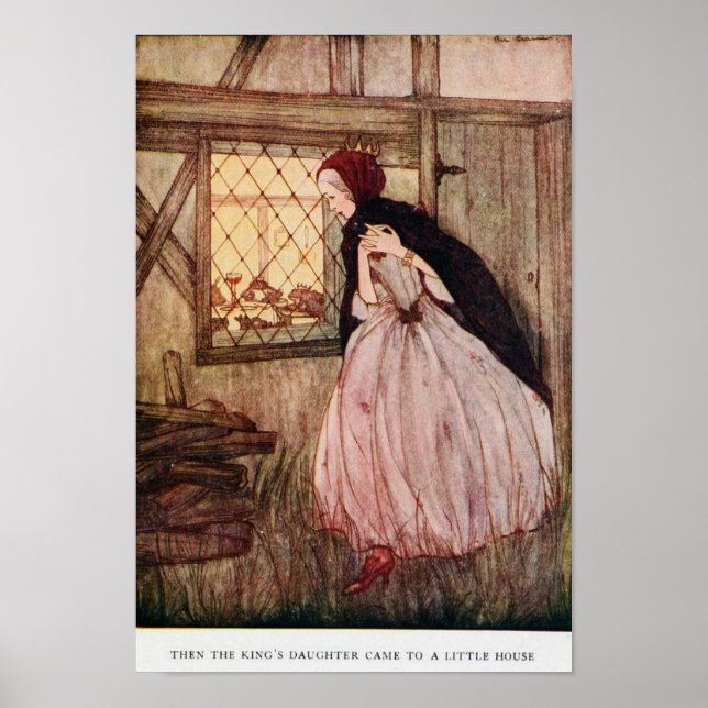 Vintage Illustration Rie Cramer Grimms Märchen Poster (Vorne)