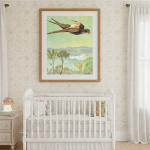 Vintage Illustration Thumbelina von Elsa Beskow Poster