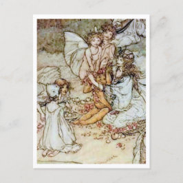 Vintage Illustration von Arthur Rackham Fairies Postkarte