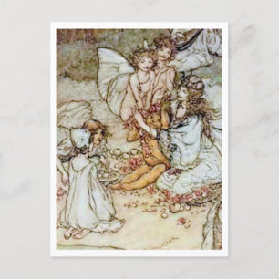 Vintage Illustration von Arthur Rackham Fairies Postkarte
