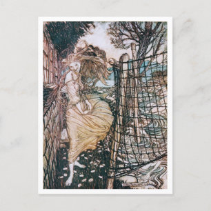 Vintage Illustration von Arthur Rackham Undine Postkarte