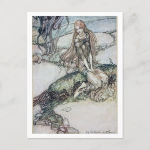 Vintage Illustration von Arthur Rackham Undine Postkarte