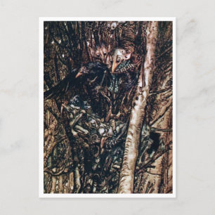 Vintage Illustration von Arthur Rackham Undine Postkarte