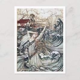 Vintage Illustration von Arthur Rackham Undine Postkarte
