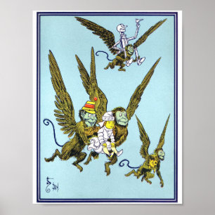 Vintage-Illustration von Der Zauberer von Oz Poster