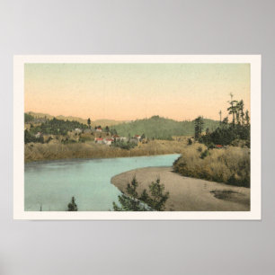 Vintage Illustration von Guerneville, Ca Print Poster