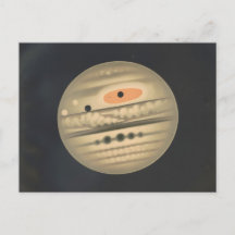 Vintage-Illustration von Jupiter-Astronomie-Postka