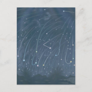 Vintage-Illustration von "November-Meteoren" Postkarte