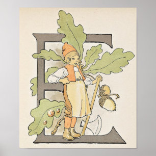Vintage Illustration von Ottilia Adelborg Poster